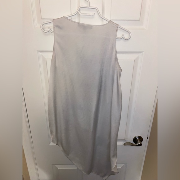 BCBG MaxAzria White silk asymmetrical tank/blouse - Picture 2 of 3